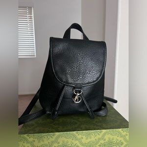 Free people Essential Mini Faux Vegan Black Backpack